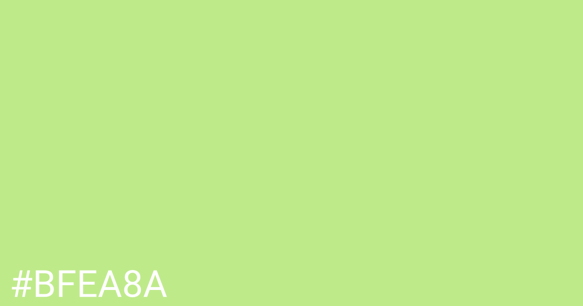 Hex color #bfea8a graphic