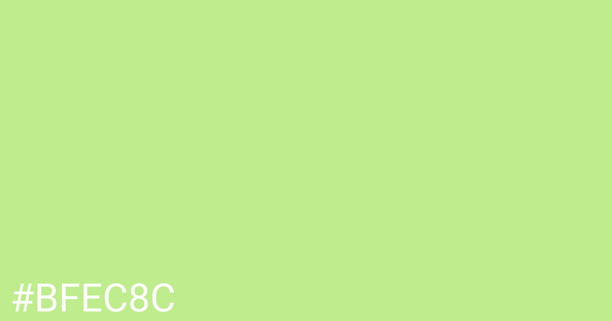 Hex color #bfec8c graphic