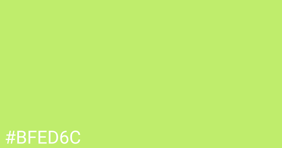 Hex color #bfed6c graphic