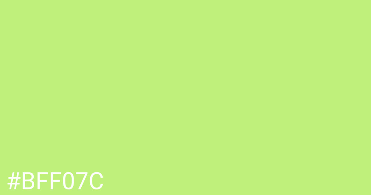 Hex color #bff07c graphic