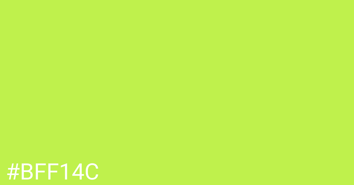 Hex color #bff14c graphic