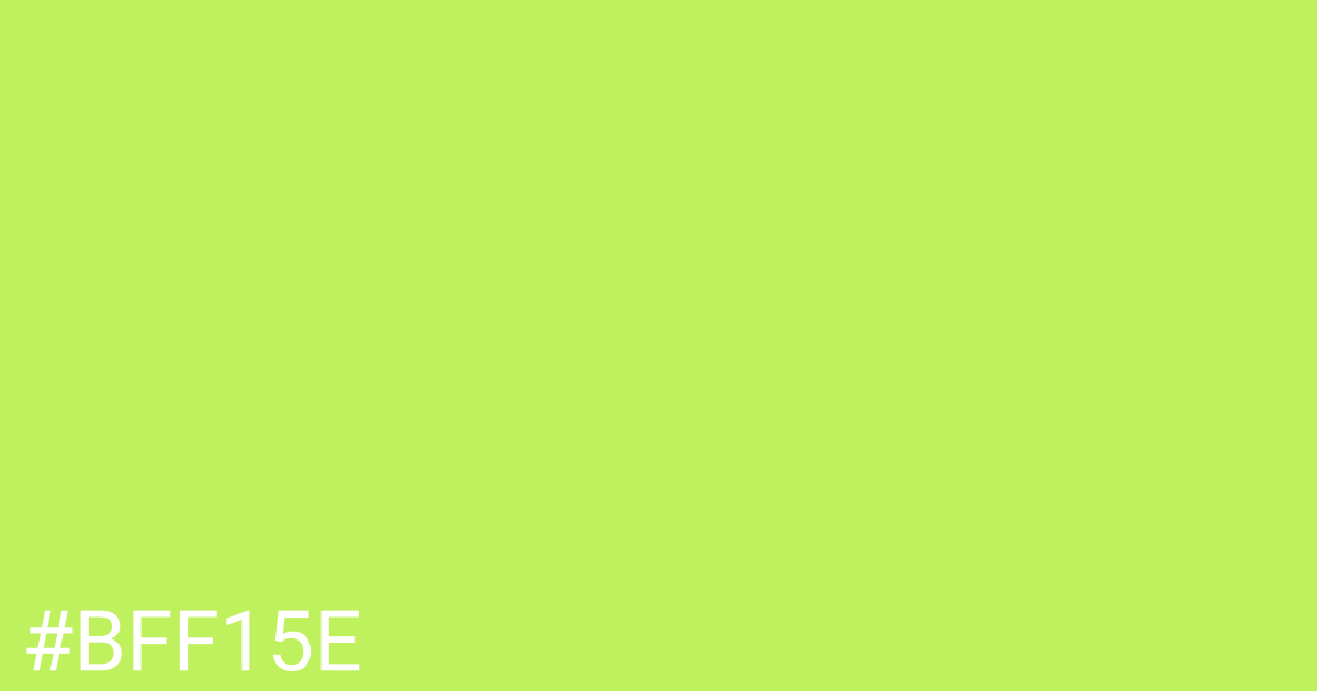 Hex color #bff15e graphic