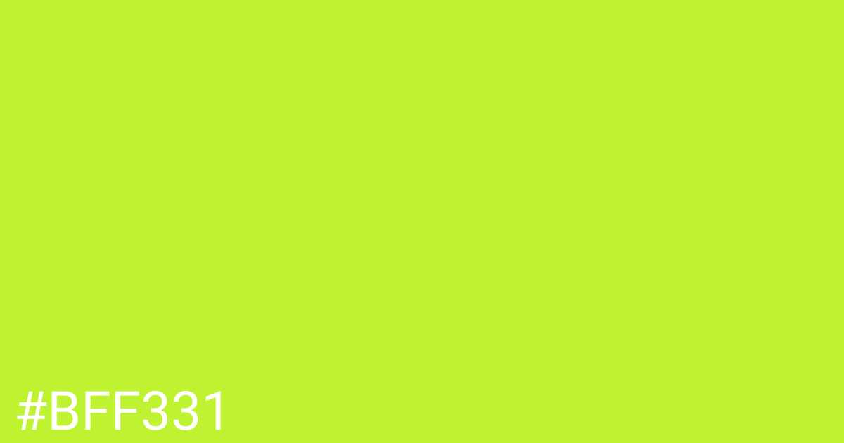 Hex color #bff331 graphic