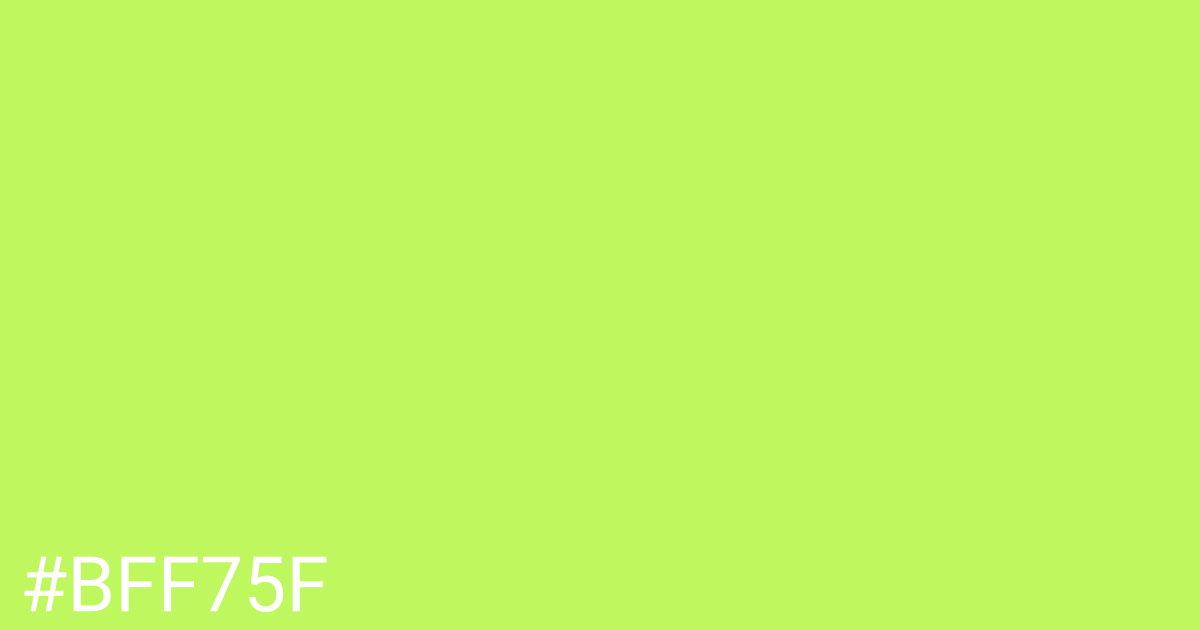 Hex color #bff75f graphic