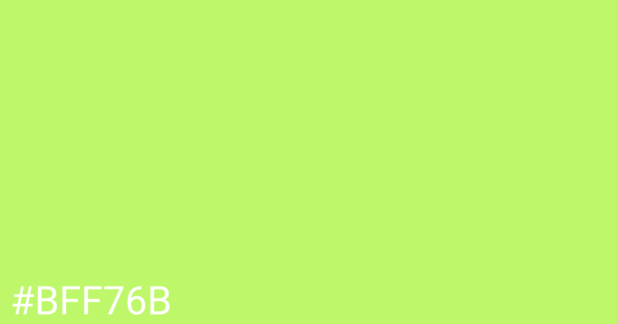 Hex color #bff76b graphic