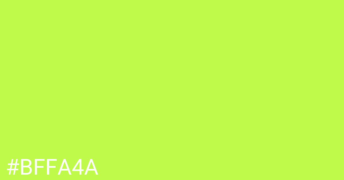 Hex color #bffa4a graphic