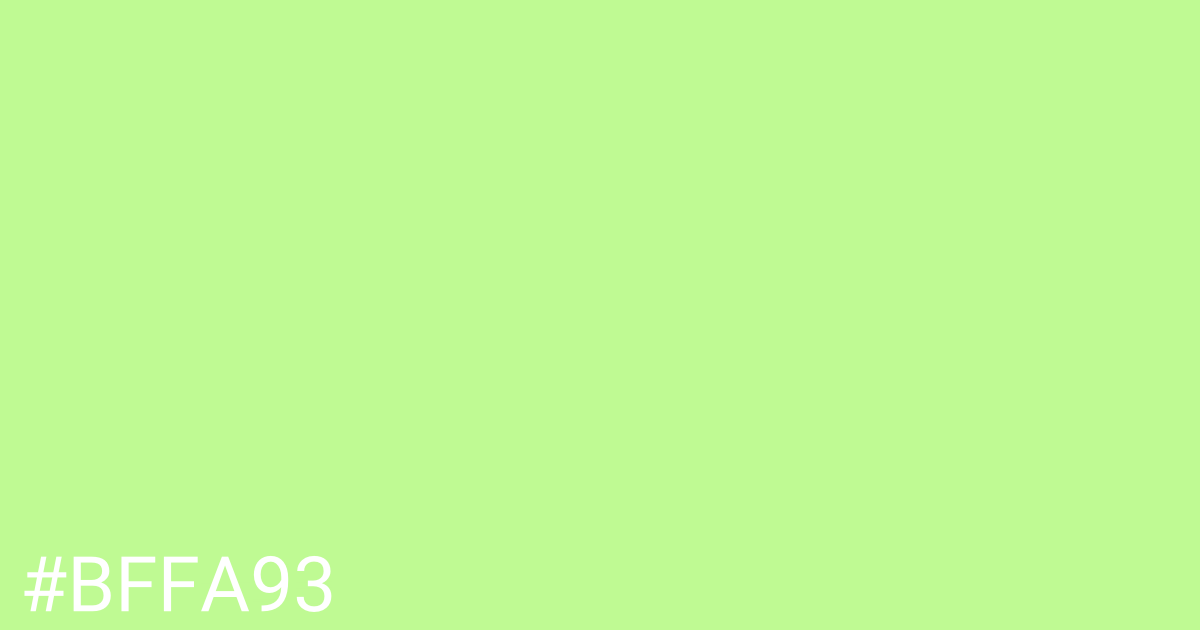 Hex color #bffa93 graphic