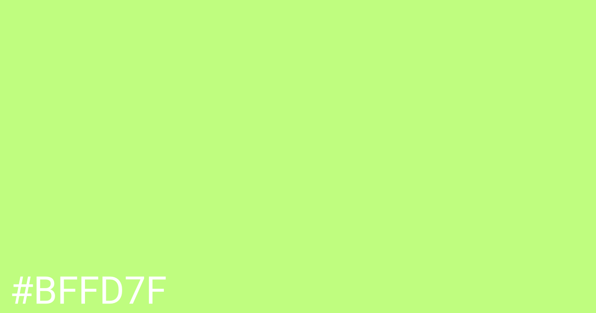 Hex color #bffd7f graphic