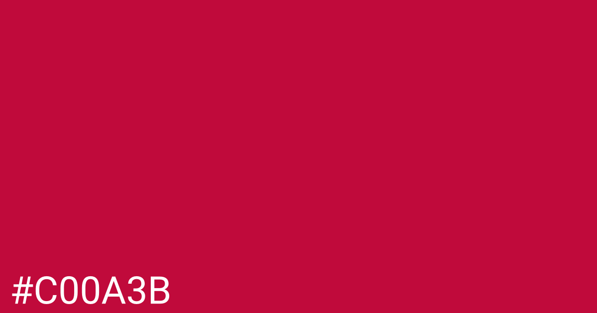 Hex color #c00a3b graphic