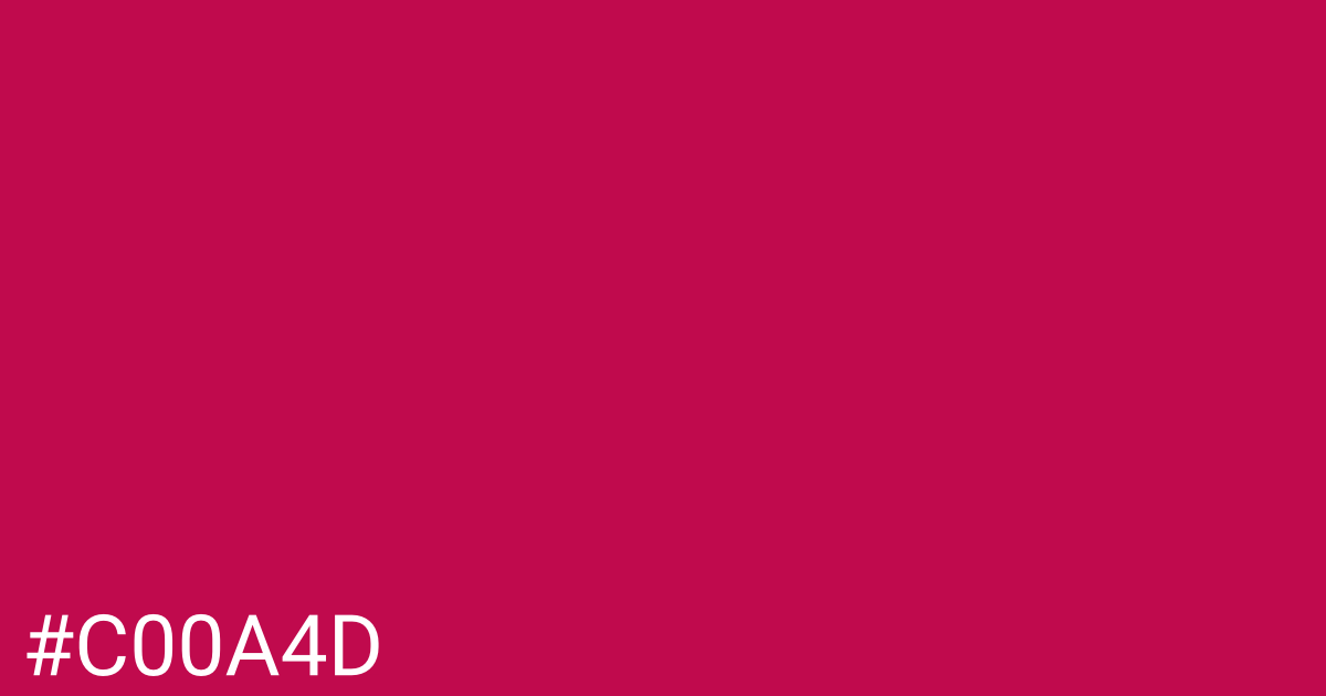 Hex color #c00a4d graphic