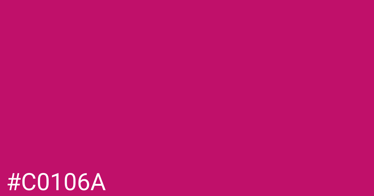 Hex color #c0106a graphic