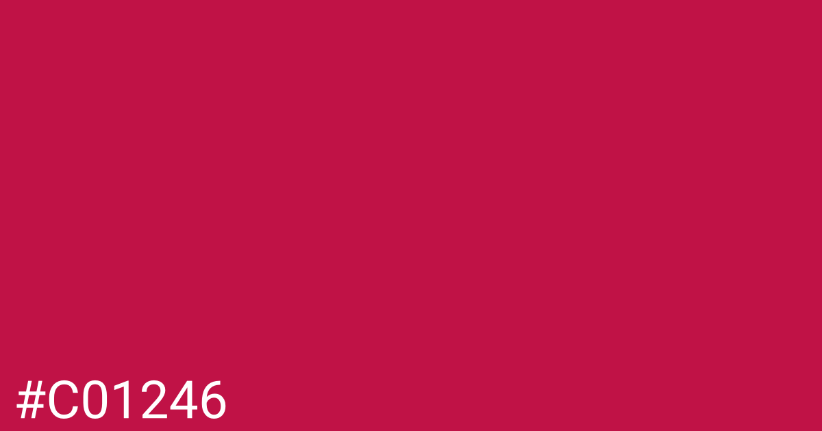 Hex color #c01246 graphic
