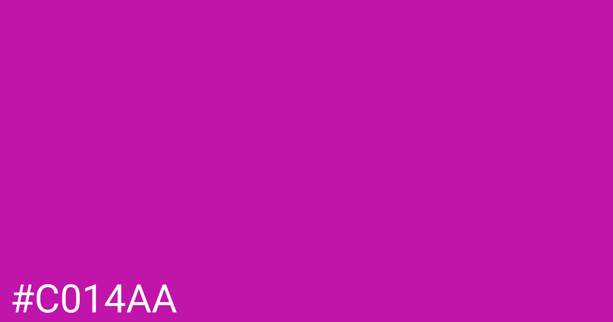 Hex color #c014aa graphic