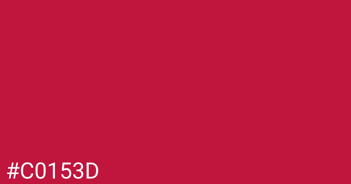 Hex color #c0153d graphic