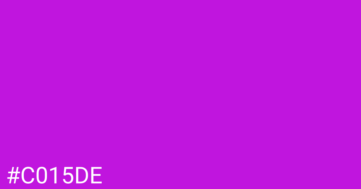 Hex color #c015de graphic