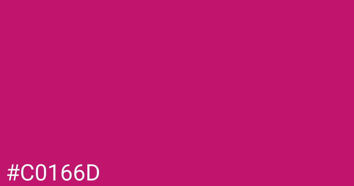 Hex color #c0166d graphic