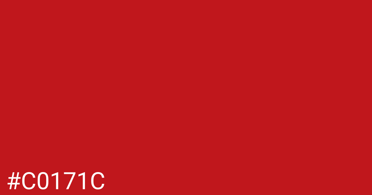 Hex color #c0171c graphic