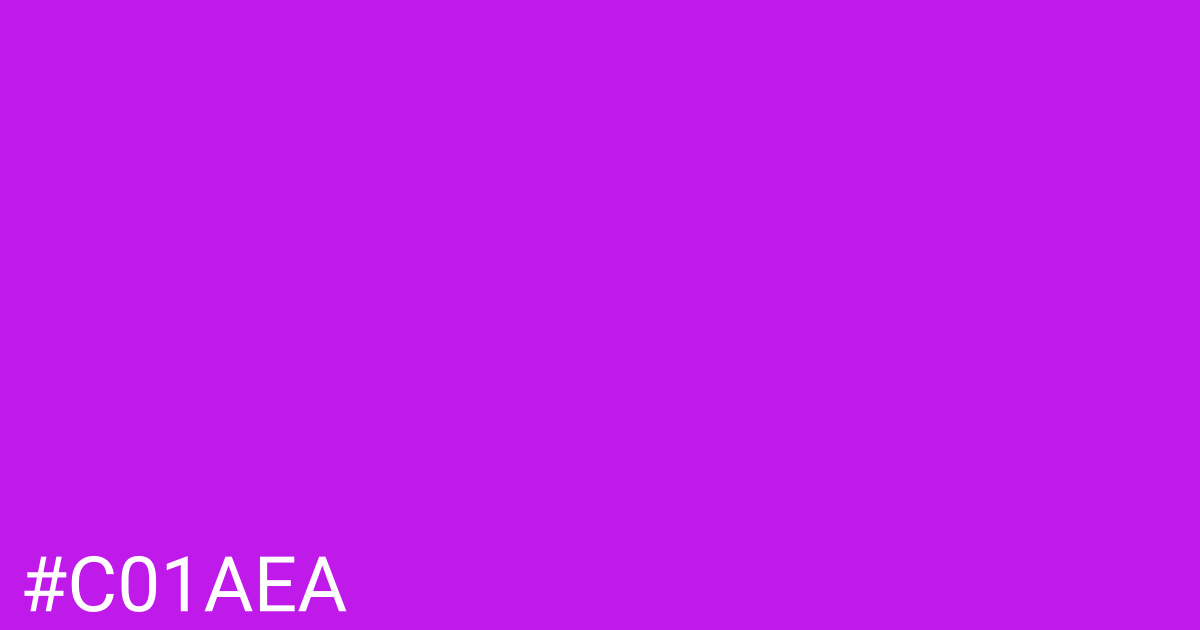 Hex color #c01aea graphic