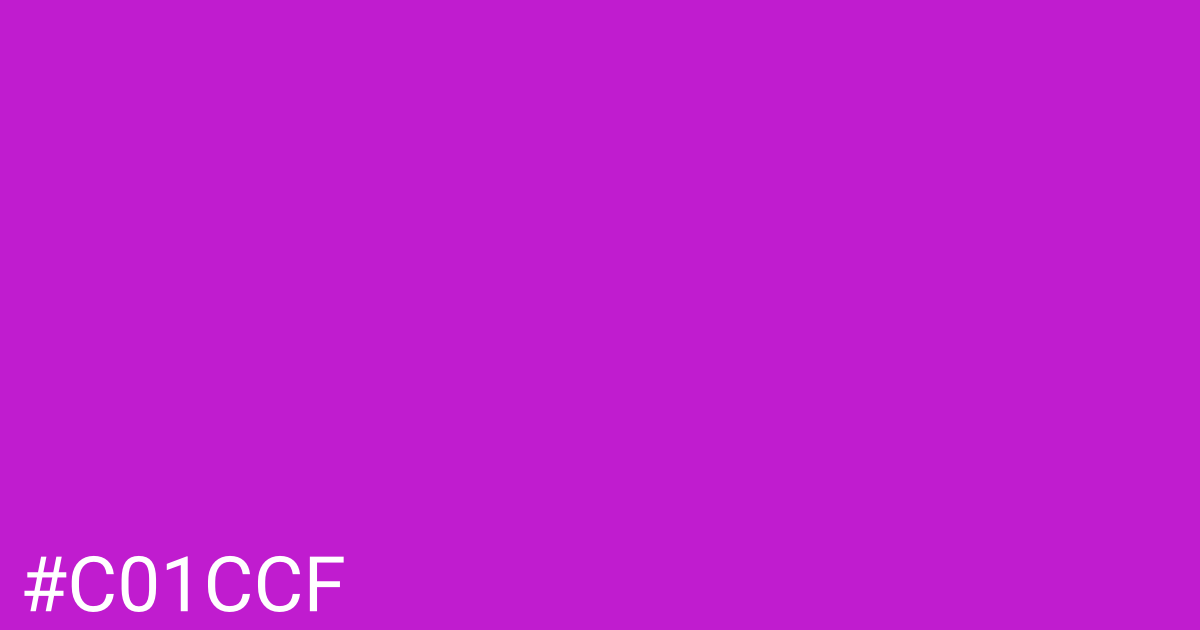 Hex color #c01ccf graphic