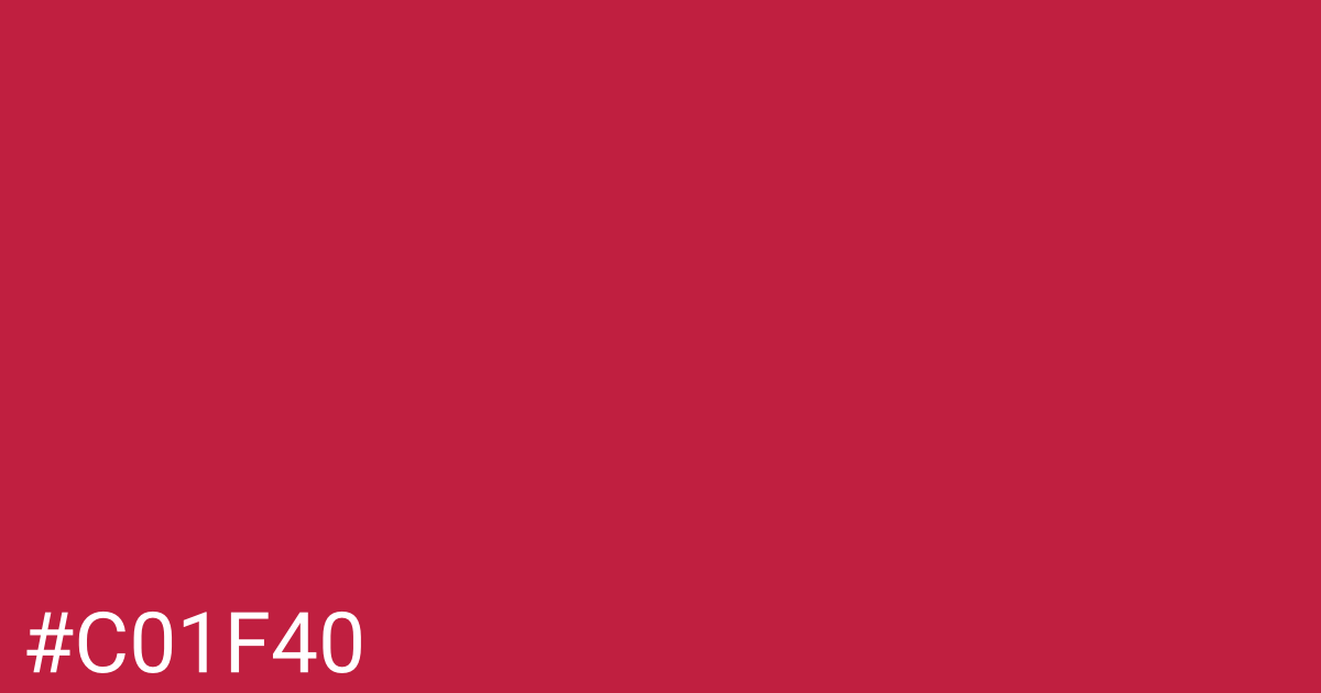 Hex color #c01f40 graphic