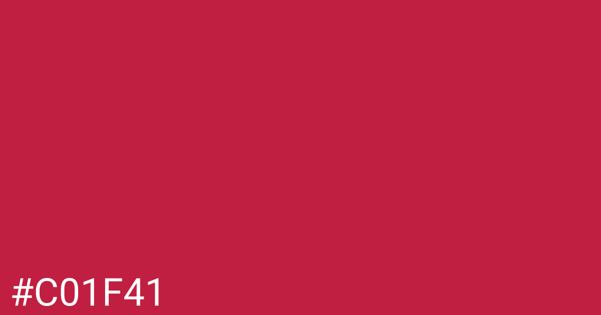 Hex color #c01f41 graphic