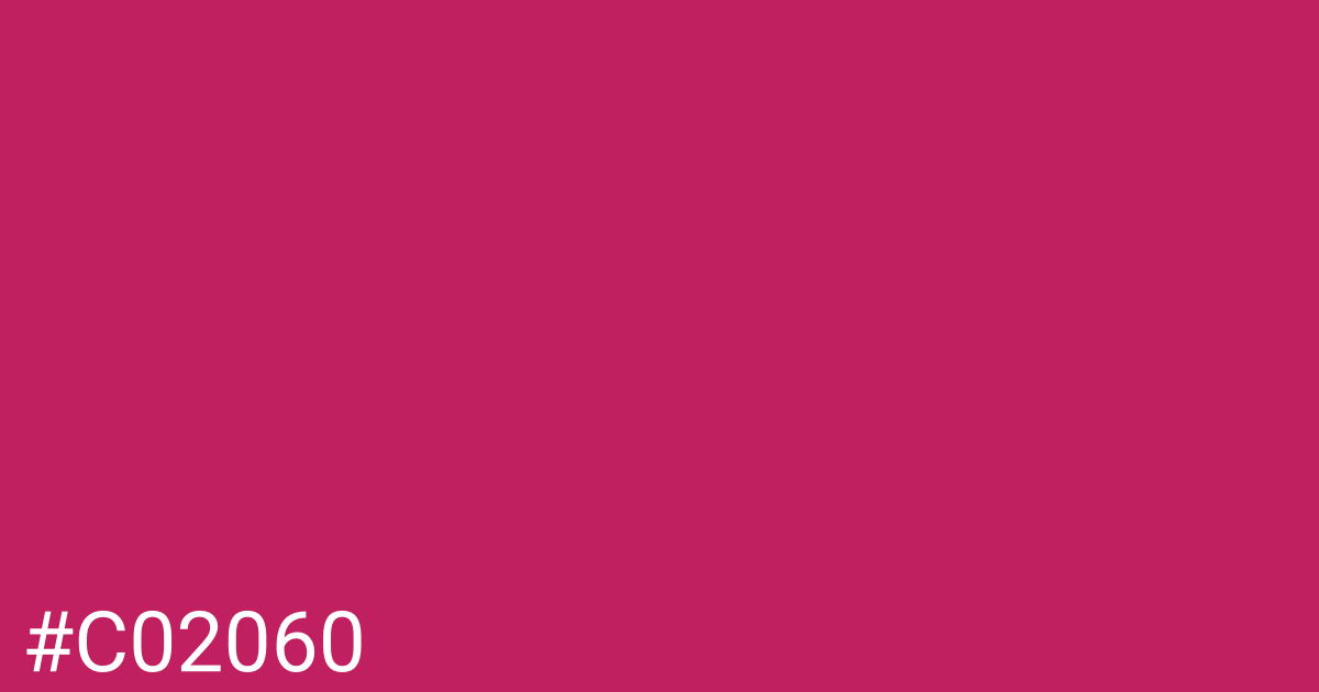 Hex color #c02060 graphic