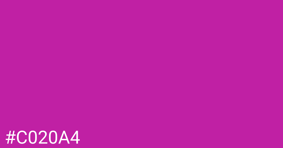Hex color #c020a4 graphic