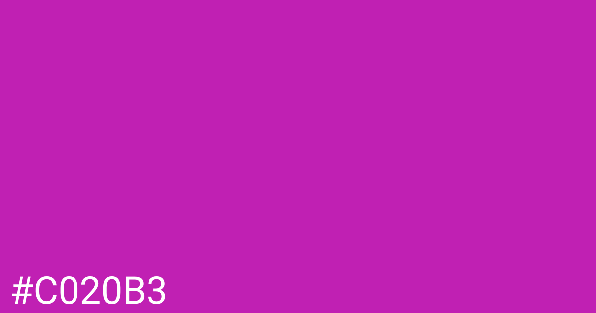 Hex color #c020b3 graphic