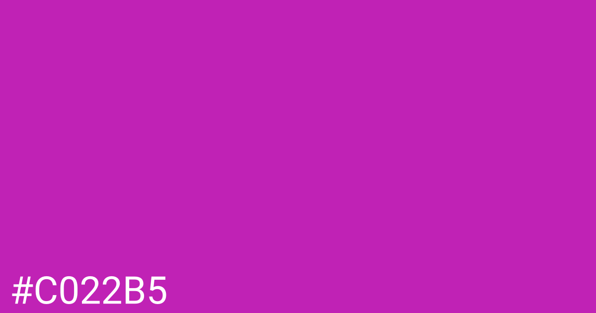 Hex color #c022b5 graphic