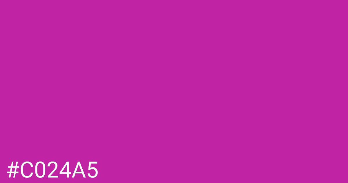 Hex color #c024a5 graphic