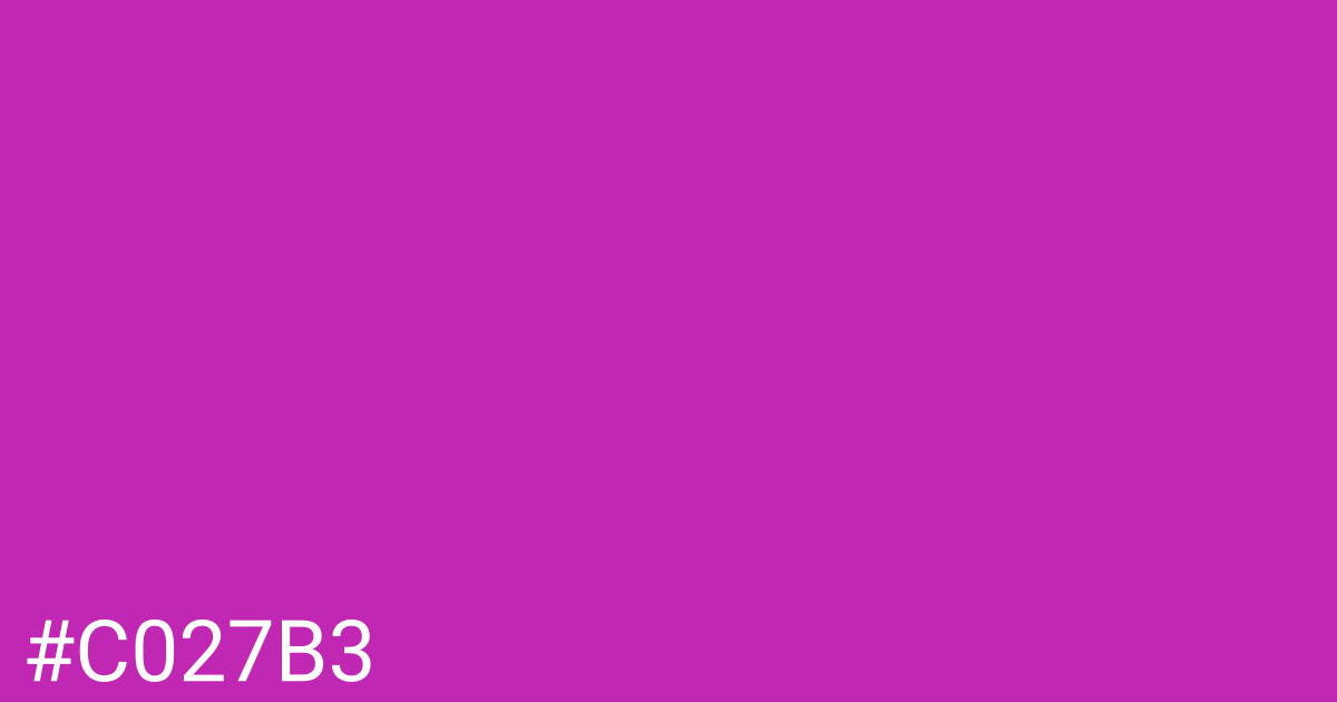 Hex color #c027b3 graphic