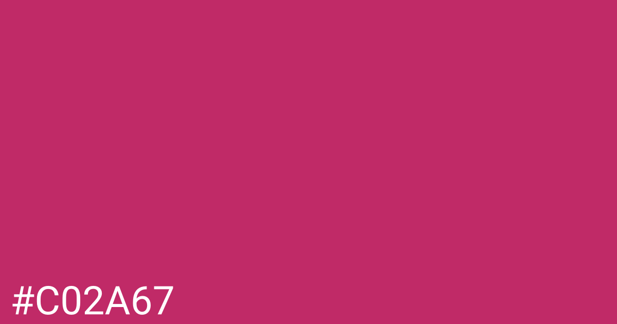 Hex color #c02a67 graphic