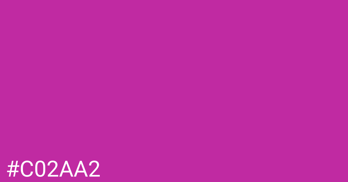 Hex color #c02aa2 graphic