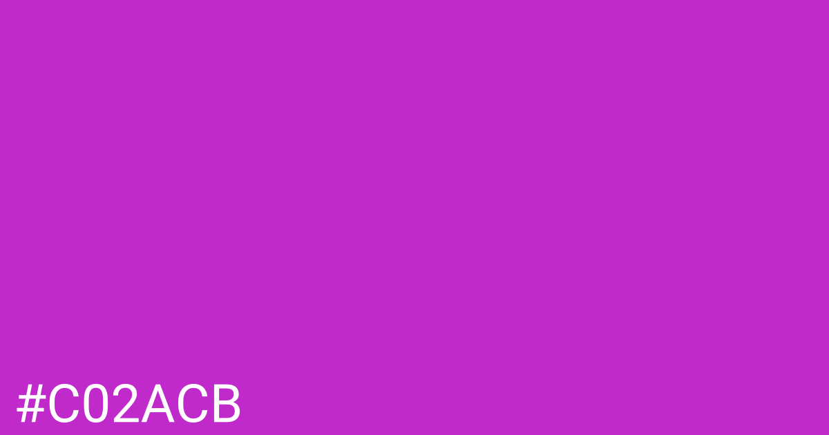 Hex color #c02acb graphic