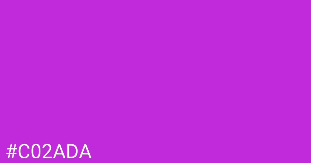 Hex color #c02ada graphic