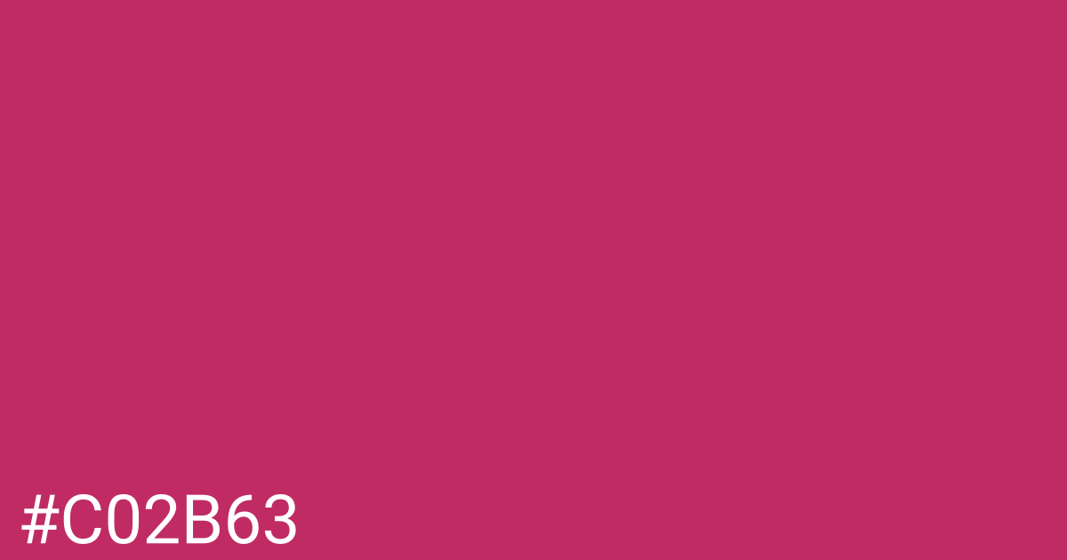 Hex color #c02b63 graphic