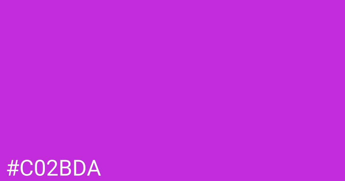 Hex color #c02bda graphic