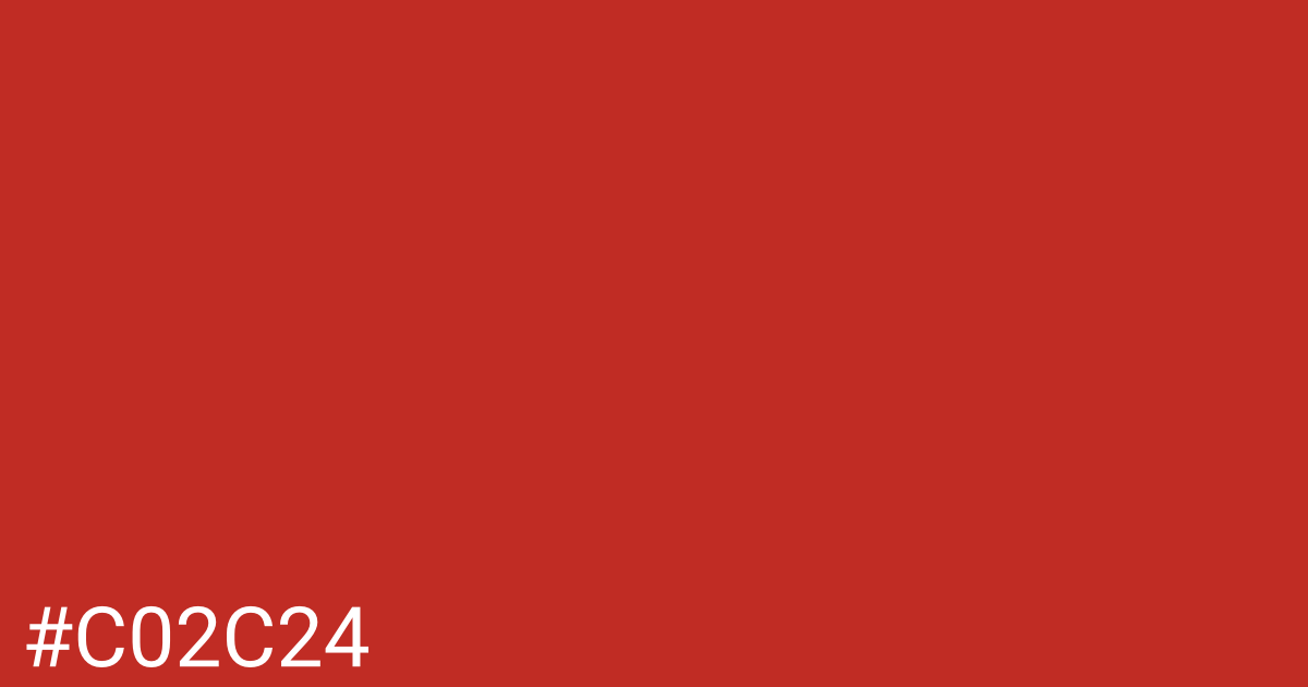 Hex color #c02c24 graphic