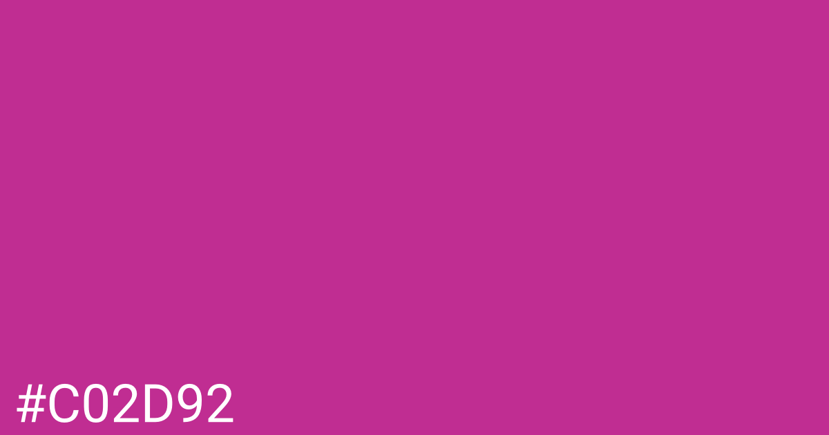 Hex color #c02d92 graphic