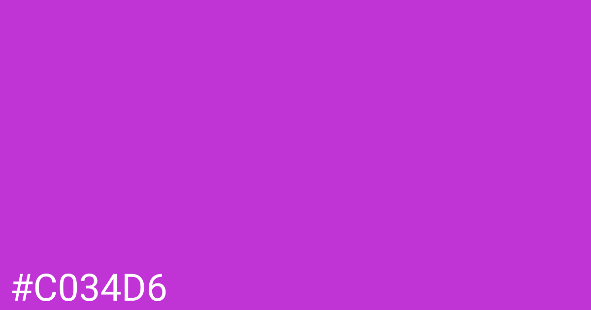 Hex color #c034d6 graphic