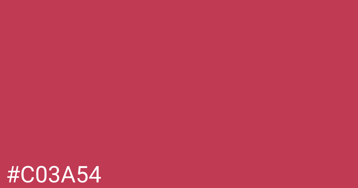 Hex color #c03a54 graphic