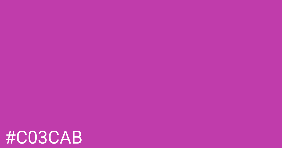 Hex color #c03cab graphic