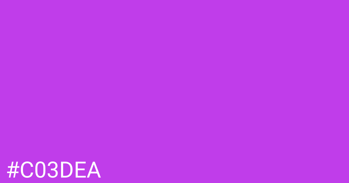 Hex color #c03dea graphic