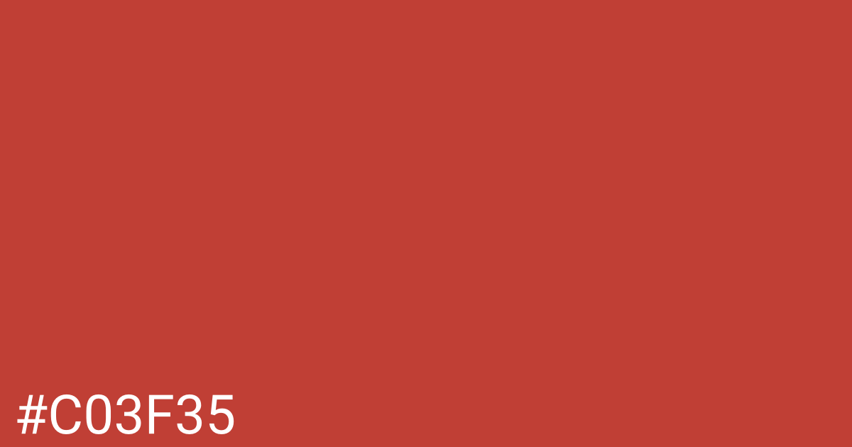 Hex color #c03f35 graphic