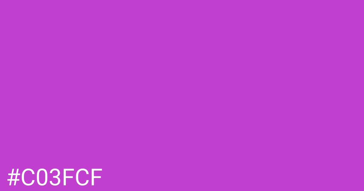 Hex color #c03fcf graphic