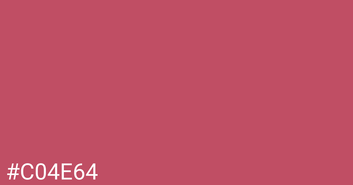 Hex color #c04e64 graphic