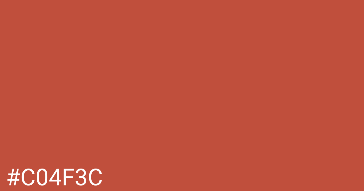 Hex color #c04f3c graphic