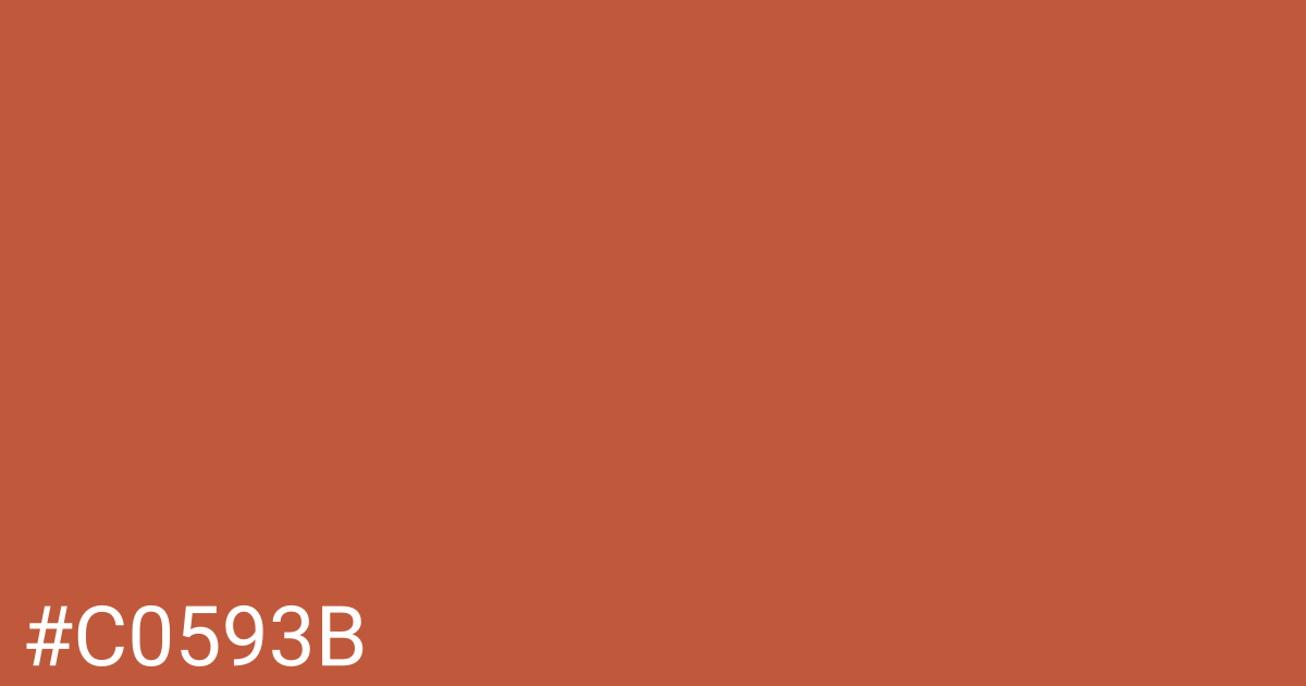 Hex color #c0593b graphic