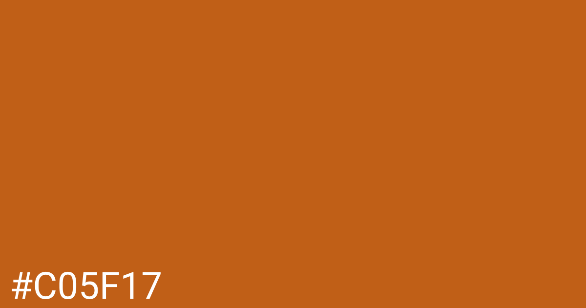 Hex color #c05f17 graphic