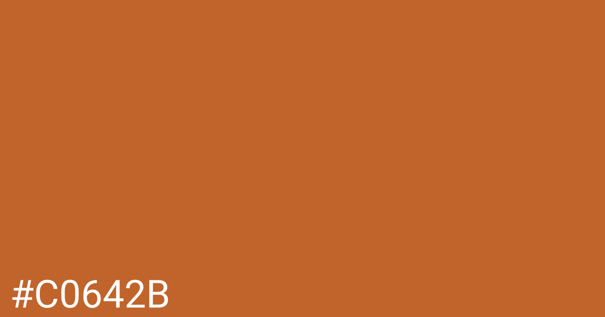 Hex color #c0642b graphic